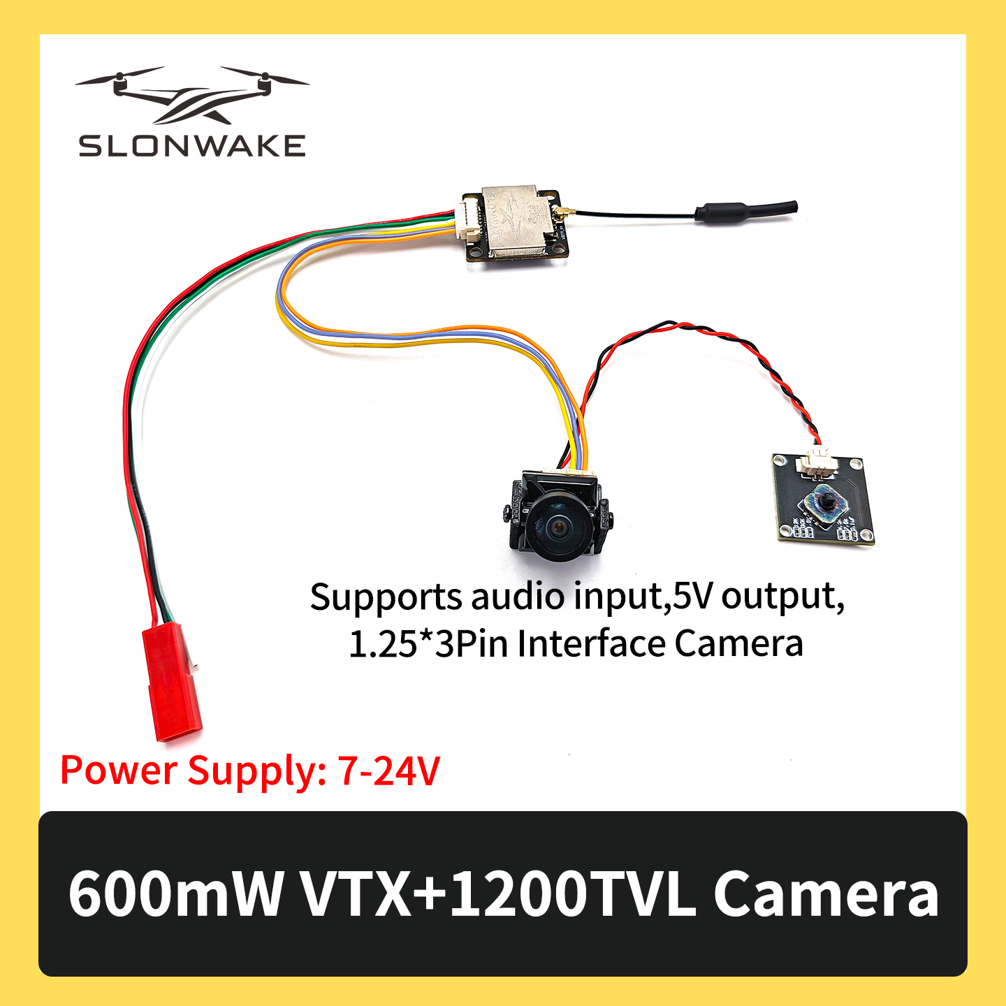SLONWAKE 5.8G 600mW 7-24V FPV  - Drone Transmitter のレビューと価格