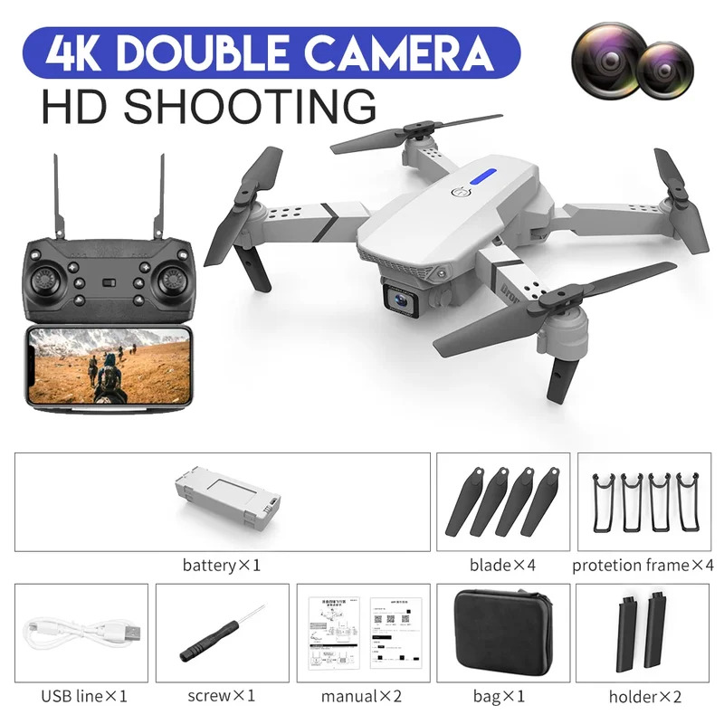 E88 ProIntelligent Folding Dro - Drone Camera のレビューと価格