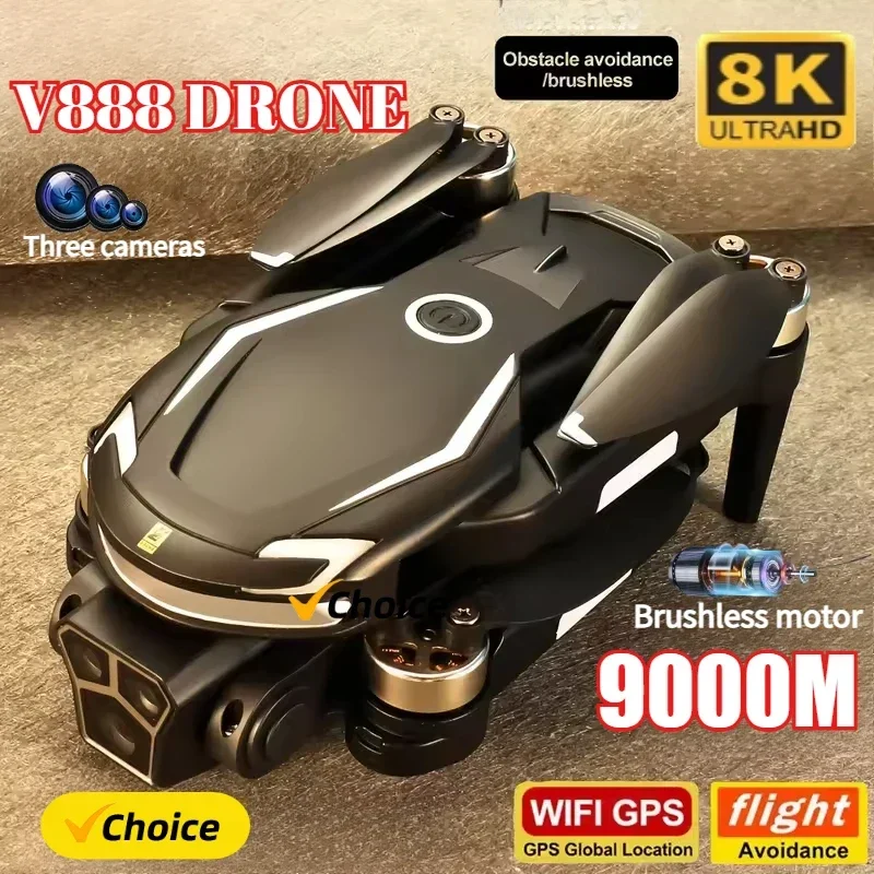 New V888 Drone 8K GPS Triple C - Drone Gps Mount のレビューと価格