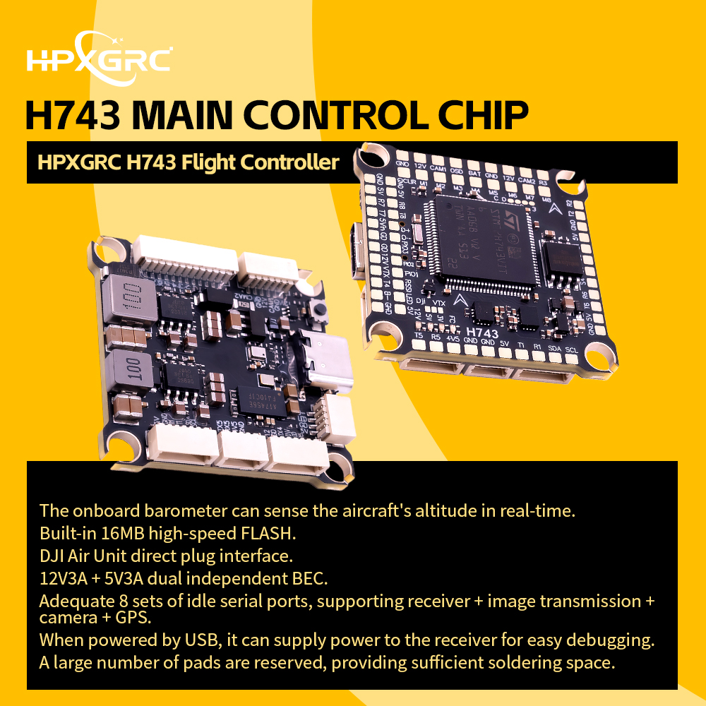 HPXGRC H743 Flight Controller  - Drone Power Distribution Board のレビューと価格